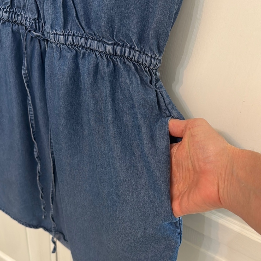 GAP Blue Sleeveless Dress. Size XS. Pockets. - Picture 6 of 7